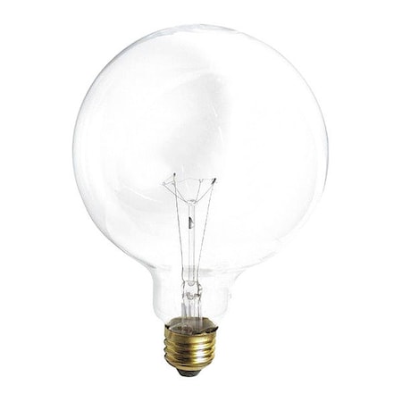 Satco 100 W G40 Incandescent - Clear - 4000 Hours - 1150L - Medium Base - 120V S3013
