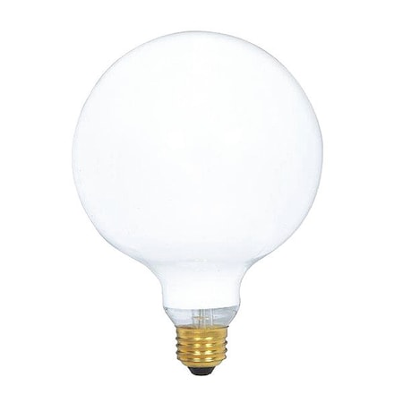 Satco 100 W G40 Incandescent - Gloss White - 4000 Hours - 1050L - Medium Base - 120V S3003