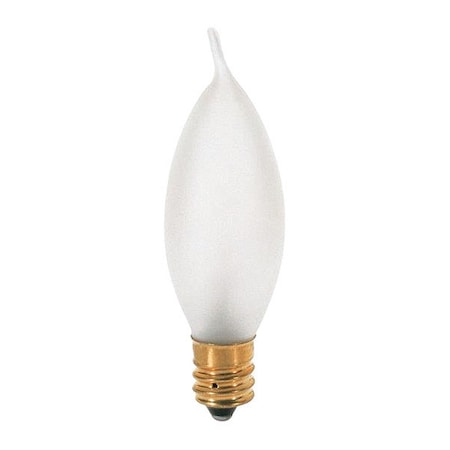 Satco 10 W CA7 Incandescent - Frost - 1500 Hours - 70L - Candelabra Base - 120V S3276
