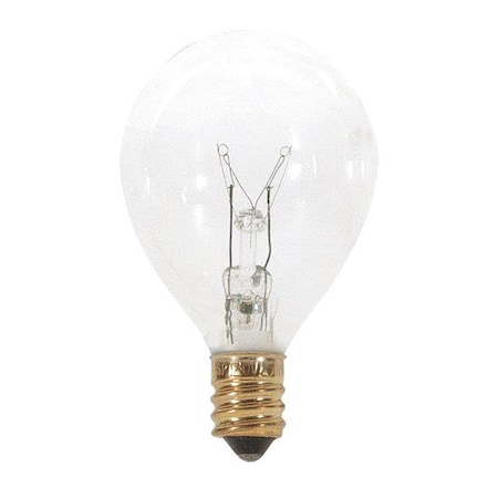 SATCO 10 W G12 1/2 Pear Incandescent - Clear - 1500 Hours - 60L - Candelabra Base - 120V S3844