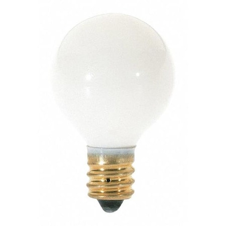 Satco 10 W G8 Incandescent - Gloss White - 1500 Hours - 50L - Candelabra Base - 120V S3864