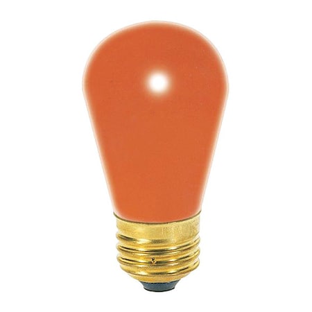 Satco 11 W S14 Incandescent - Ceramic Orange - 2500 Hours - Medium Base - 130V - 4-Pack S3964