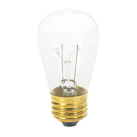 Satco 11 W S14 Incandescent - Clear - 2500 Hours - 80L - Medium Base - 130V - Carded S4565