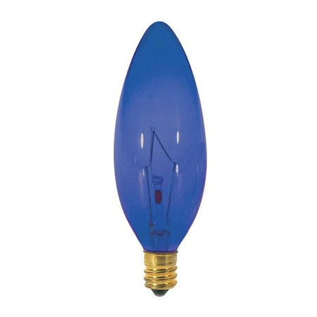 Satco Bulb, Incandescent, 25W, BA9 1/2, Candelabra Base, Decorative Light S3218