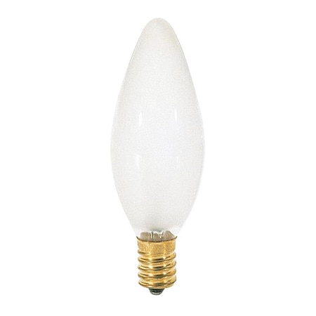 Satco 25 W BA9 1/2 Incandescent - Frost - 1500 Hours - 220L - European Base - 120V S3380