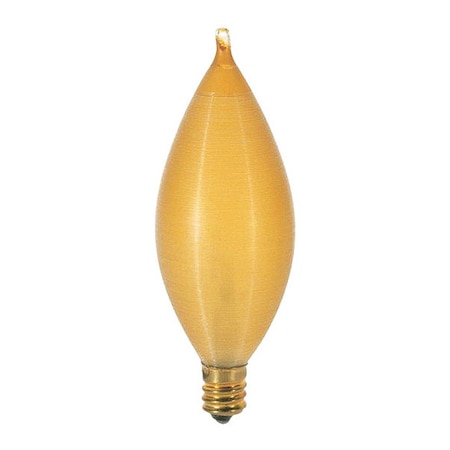 Satco 25 W C11 Incandescent - Spun Amber - 4000 Hours - Candelabra Base - 120V S3406