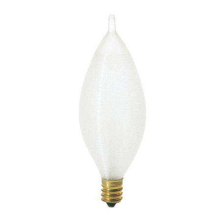 Satco 25 W C11 Incandescent - Spun White - 4000 Hours - 160L - Candelabra Base - 120V - Carded S2703