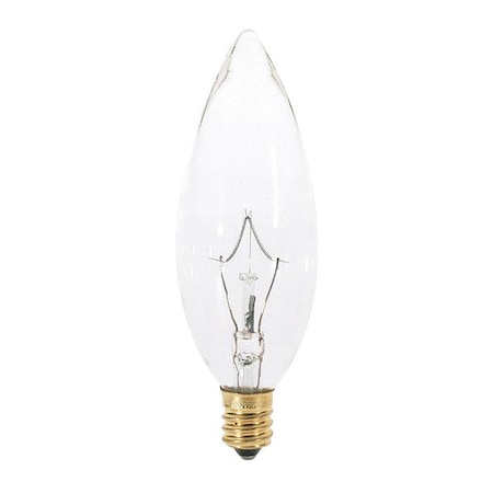 Satco Bulb, Incandescent, 25W, BA9 1/2, Candelabra Base, Decorative Light S3282