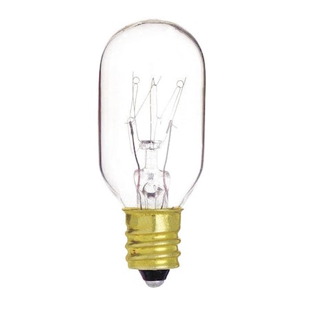 Satco Bulb, Incandescent, 15W, T7, Candelabra Base, Sign & Indicator S4718