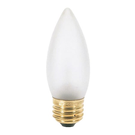 Satco 25 W B11 Incandescent - Frost - 1500 Hours - 200L - Medium Base - 120V S3234