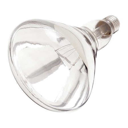 Satco 375 W BR40 Incandescent - Clear Heat - 5000 Hours - Medium Base - 120V - Shatter Proof S7012