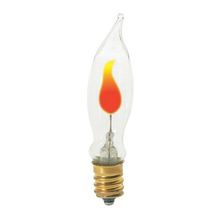 Satco 3 W CA5 1/3 Incandescent - Clear - 1000 Hours - Candelabra Base - 120V - Carded S3761