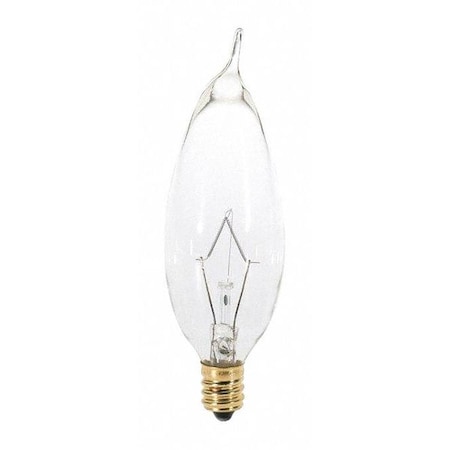 Satco 25 W CA8 Incandescent - Clear - 2500 Hours - 210L - Candelabra Base - 130V A3674