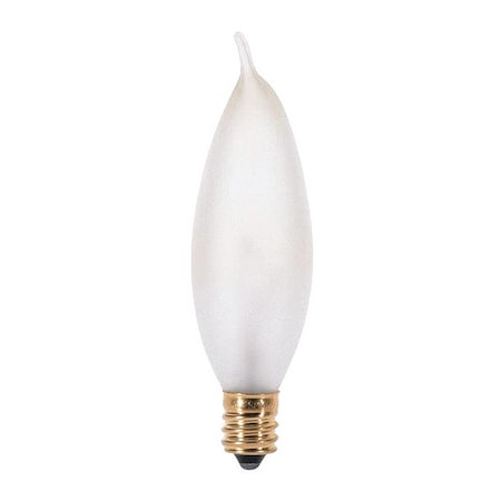 Satco 25 W CA8 Incandescent - Frost - 1500 Hours - 200L - Candelabra Base - 120V S3278