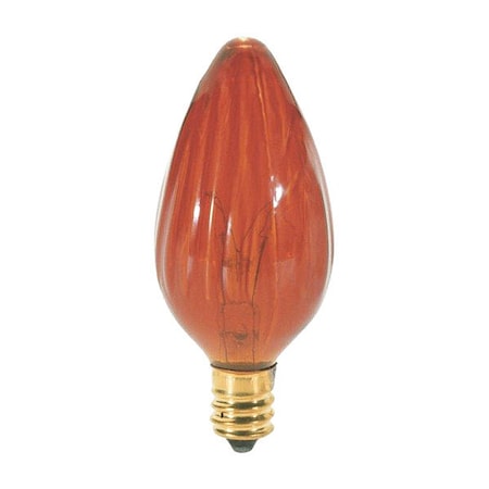 Satco 25 W F10 Incandescent - Amber - 1500 Hours - Candelabra Base - 120V S3374