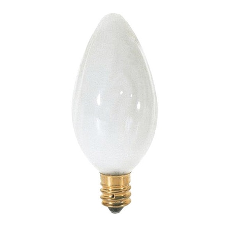 Satco 25 W F10 Incandescent - White - 1500 Hours - 185L - Candelabra Base - 120V S3372