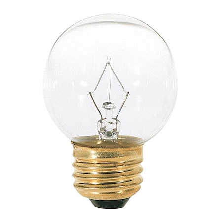 Satco 25 W G16 1/2 Incandescent - Clear - 1500 Hours - 220L - Medium Base - 120V S3838
