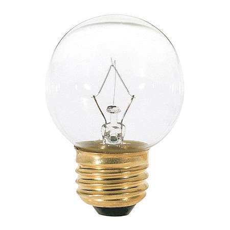 Satco 25 W G16 1/2 Incandescent - Clear - 1500 Hours - 220L - Medium Base - 120V - Carded S4538