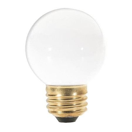 Satco 25 W G16 1/2 Incandescent - Gloss White - 1500 Hours - 180L - Medium Base - 120V - Carded S4541