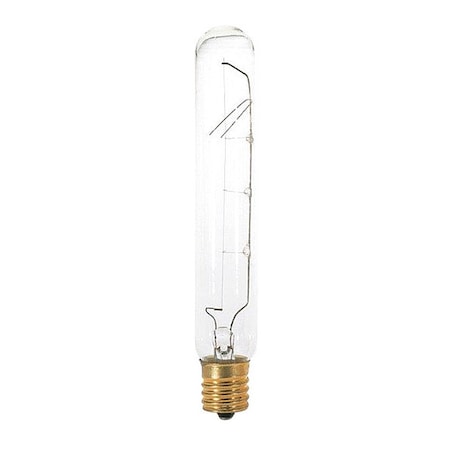 Satco 25 W T6 1/2 Incandescent - Clear - 1500 Hours - 180L - Intermediate Base - 130V - Carded S3709