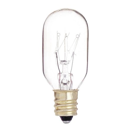 Satco Bulb, Incandescent, 25W, T8, Candelabra Base, Sign & Indicator, 10PK S3907
