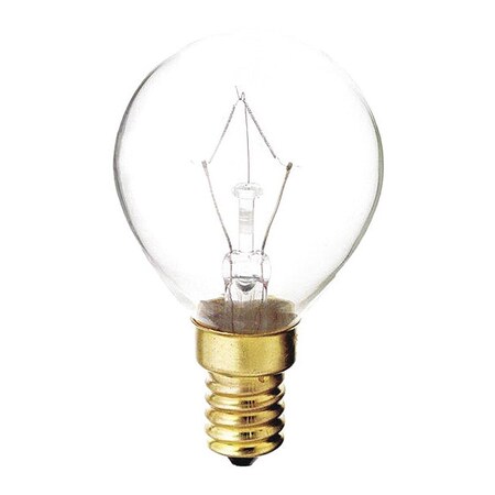 Satco Bulb, Incandescent, 40W, G14, European Base, Globe Light S3397