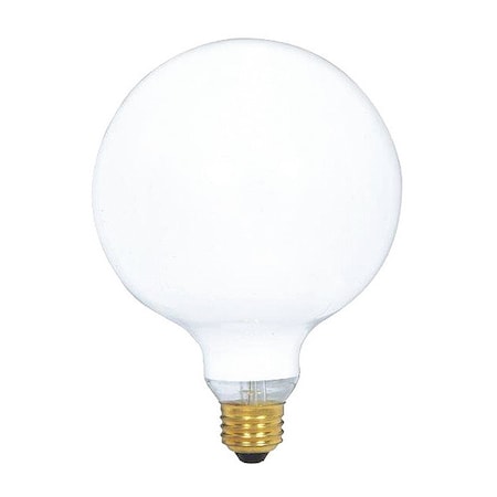 SATCO 40 W G40 Incandescent - Gloss White - 4000 Hours - 280L - Medium Base - 120V S3001