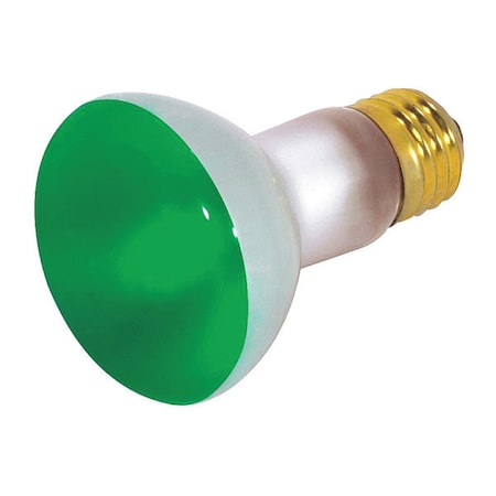 Satco 50 W R20 Incandescent - Green - 2000 Hours - Medium Base - 130V S3201