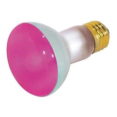Satco 50 W R20 Incandescent - Pink - 2000 Hours - Medium Base - 130V S3212