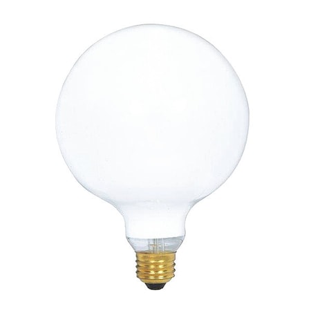 Satco 60 W G40 Incandescent - Gloss White - 4000 Hours - 550L - Medium Base - 120V S3002