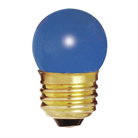 Satco 7.5 W S11 Incandescent - Ceramic Blue - 2500 Hours - Medium Base - 120V - Carded S4508