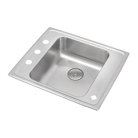 Elkay Single Bowl 18G 25' X 22' X 6.5' Top Mount Sink Stainless Steel DRKAD252265PD2LM