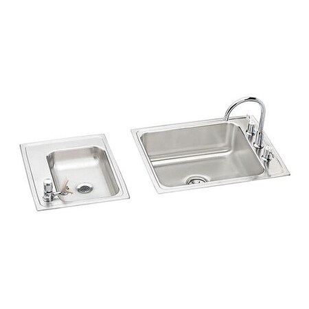 Elkay Lustertone 18G 41' X 19.5' X 6.625' 2Bwl TMt Sink Kit Sa DRKAD2411965LC