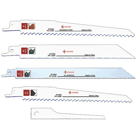 Cle-Line 6X3/4X0.050 Straight 6T Plaster Cutting Bi-Metal Reciprocating Blade Cle-Line RSB-BM (50/Tube) C30184
