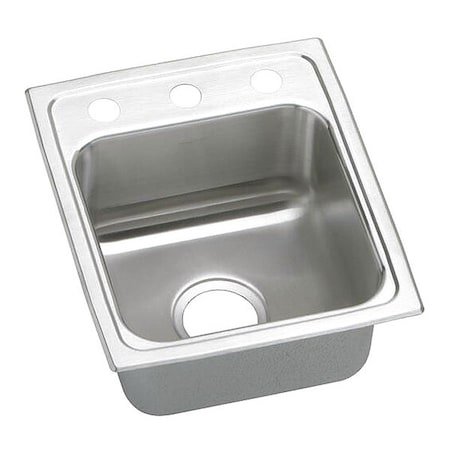 Elkay Gourmet 18G 15' X 17.5' X 5.5' Single Bowl TMt Kitchen Sink SS LRADQ151755MR2