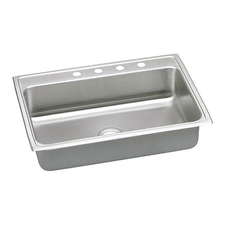 Elkay Gourmet 18G 31' X 22' X 4' Single Bowl TMt Kitchen Sink SS LRADQ3122404