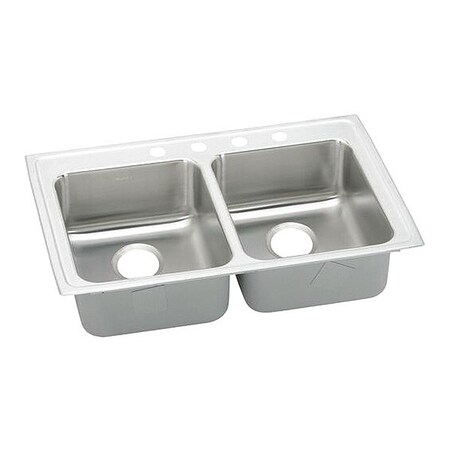 Elkay Gourmet 18G 29' X 22' X 6.5' Double Bowl TMt Kitchen Sink SS LRADQ2922653