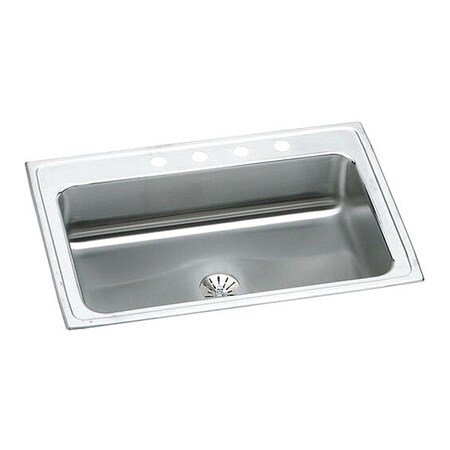 Elkay Gourmet 18G 33' X 22' X 7.625' 1Bwl TMt Kitchen Sink Kit SS LRS3322PD0