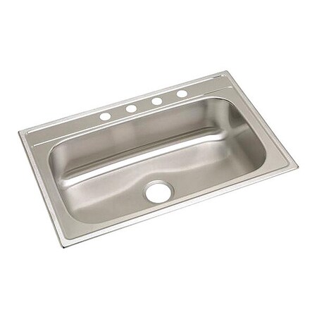 Elkay Gourmet 20G 33" X 22" X 8.25" Single Bowl TMt Kitchen Sink SS DPC133224