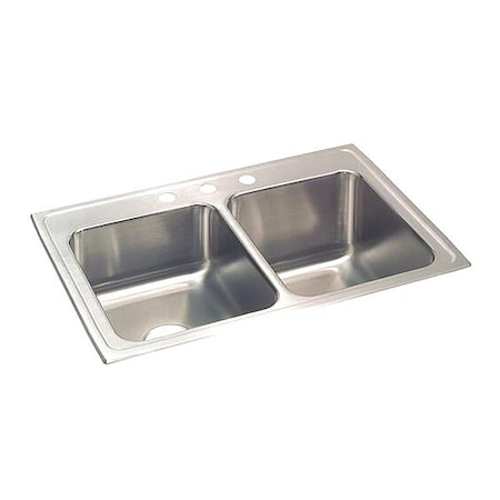 Elkay Gourmet 18G 33' X 22' X 10.125' 2Bwl TMt Kitchen Sink Lustertone STLR3322RMR2