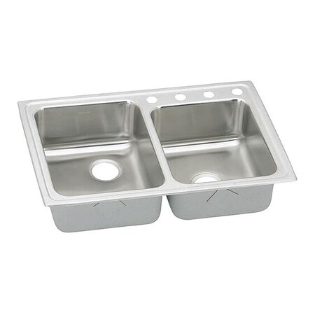 Elkay Gourmet 18G 33' X 22' X 6' Double Bowl TMt Kitchen Sink SS LRADQ250604