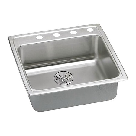 Elkay Lustertone 18G 22' X 22' X 6.5' 1Bwl TMt Kitchen Sink Kit SS LRADQ222265PD5