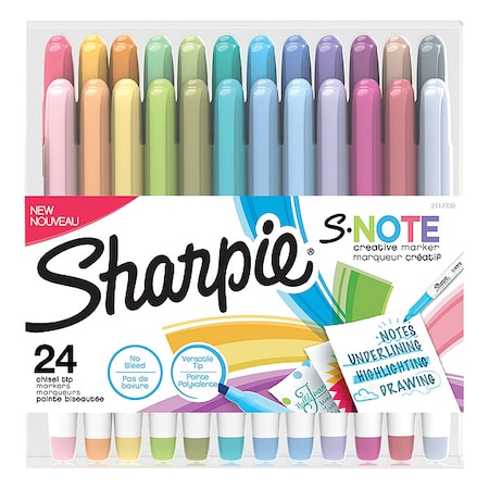 Sharpie Marker, Chisel Tip, Capped, 24 PK 2117330