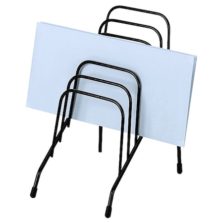 Fellowes Step File, Black, Steel, 4 3/8 in W, 6 1/2 in L, 7 3/4 in H, 6 Number of Compartments 72613