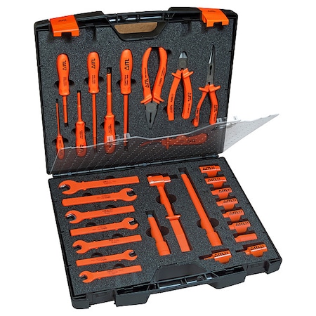 Itl 1000V Insulated Maintenance Metric Tool Set, 29-Piece 00007