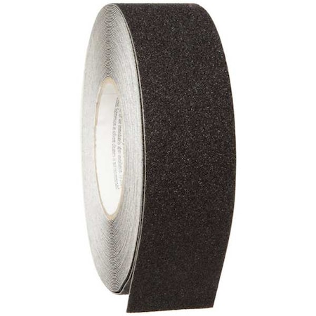 Brady Anti-Slip Tape Film: Polyester, Adhesive: Acrylic Proprietary Grit Size, Black, 2 in W x 60 ft L 78190