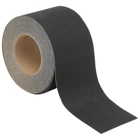 Brady Anti Slip Floor Tape Film: Polyester, Adhesive: Acrylic Proprietary Grit Size, Black, 4" W x 78191