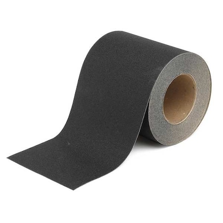 Brady Anti Slip Floor Tape Film: Polyester, Adhesive: Acrylic Proprietary Grit Size, Black, 6" W x 78193