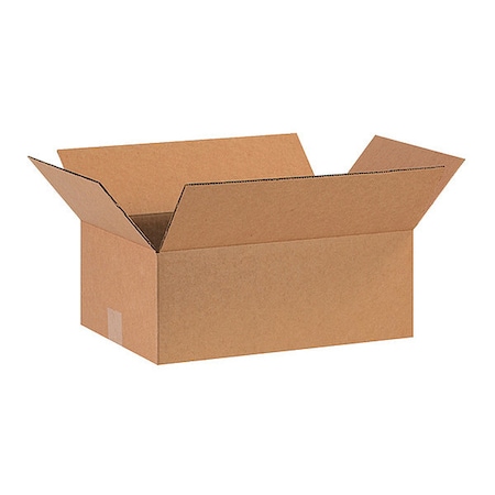 Partners Brand 16 in x 10 in x 5 in Shipping Box, Kraft, Corrugate, Single Wall, 32 ECT, 25 PK 16105