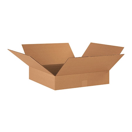 Partners Brand 18 in x 18 in x 3 in Shipping Box, Kraft, Corrugate, Single Wall, 32 ECT, 25 PK 18183